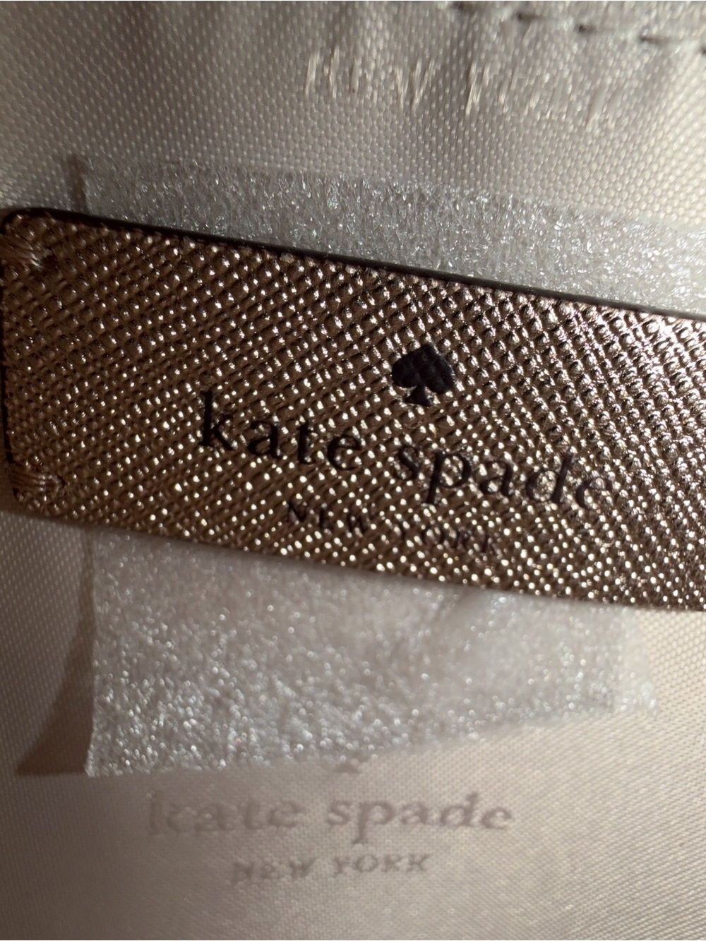 kate spade glitter tote in champagne gold - Picture 5 of 6